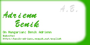 adrienn benik business card